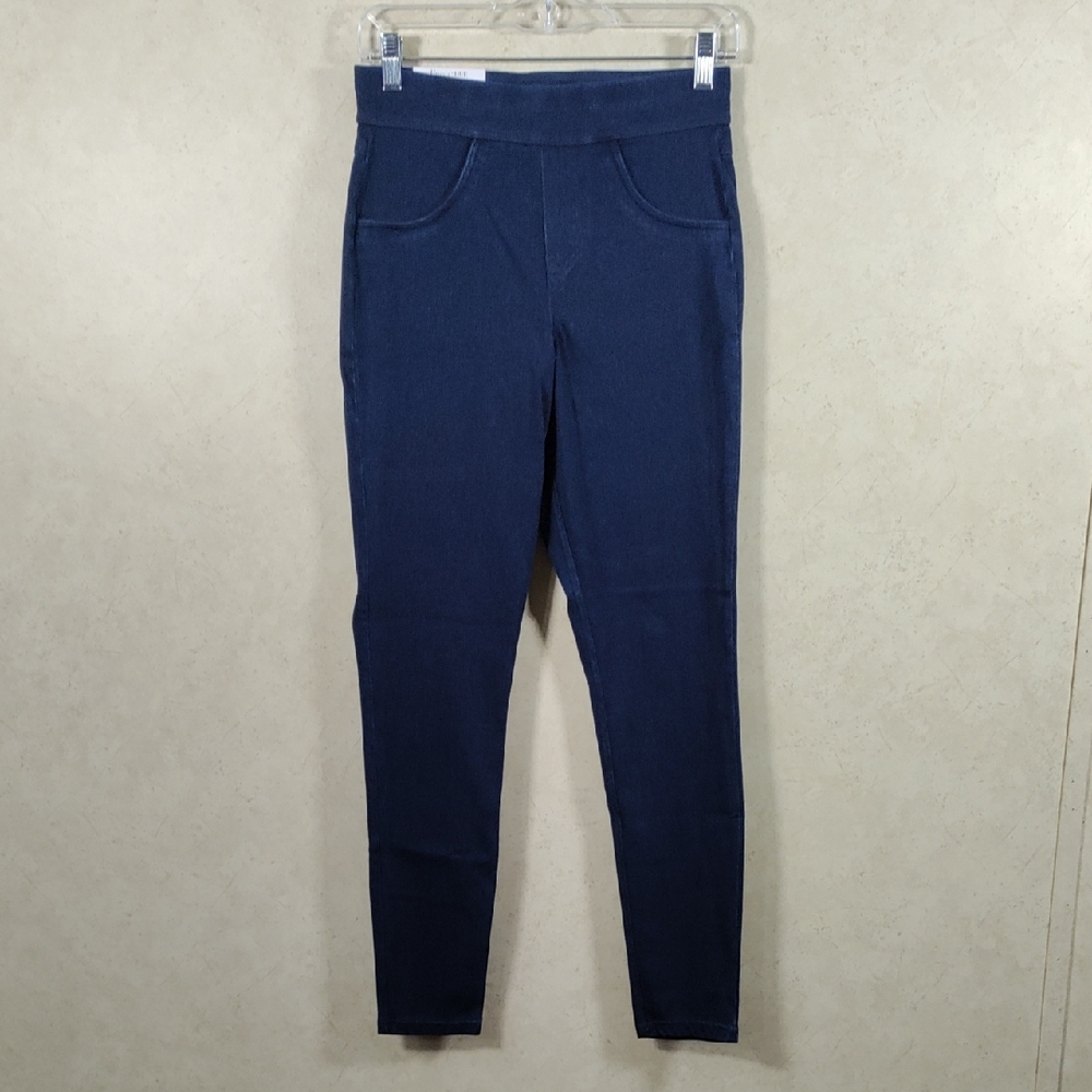 H142 Utopia by Hue Midnight Blue Denim Leggings S (4-6) NWT